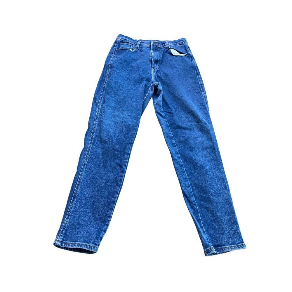 Jordache Women's Blue High Rise Straight Leg Denim Jeans Size 14